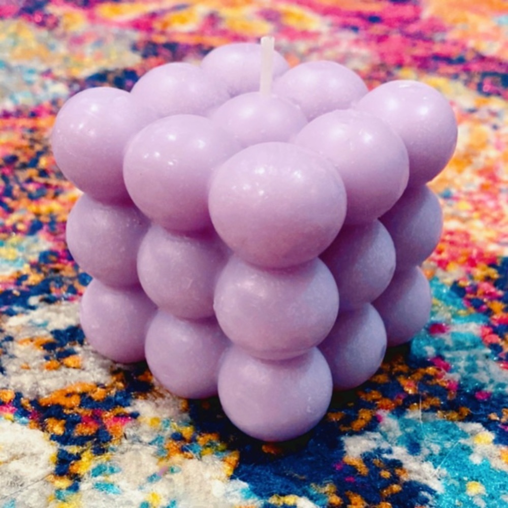 PURPLE BALL CUBE CANDLE
